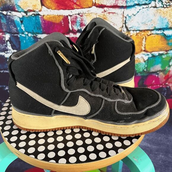 Nike Air Force 1 806403-004 Mens Black Shoes Size US 10​​​ - Picture 10 of 10